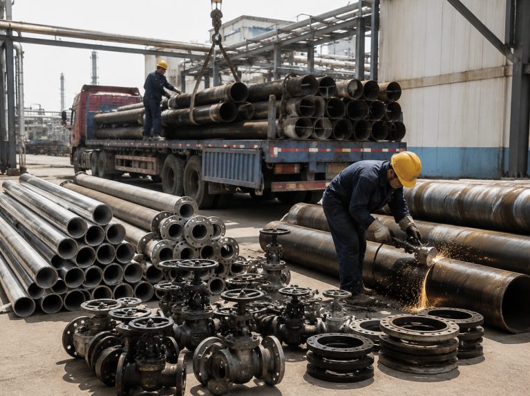自来水钢管及废旧管材拆除回收